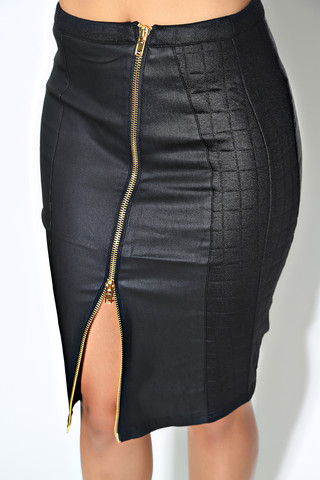 Swank-Blue-Leather-Skirt-OnGiselleAve