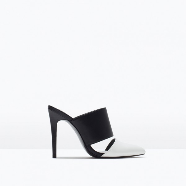 Footwear-Zara-High-Heeled-Black-and-White-Mules-Fashion-OnGiselleAve