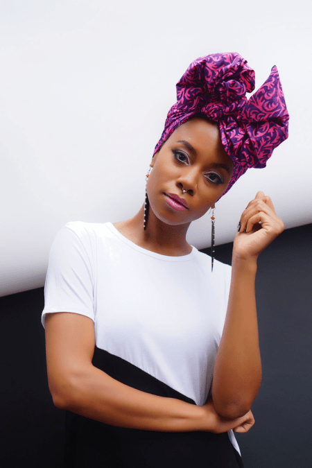 The-Wrap-Life-Afia-Pink-and-Purple-Headwrap-Fashion-OnGiselleAve