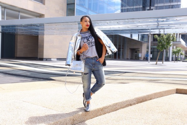 Metallic-Bomber-Jacket-Brogues-Boyfriend-Jeans-Statement-Tee-Layers-Fashion-OnGiselleAve