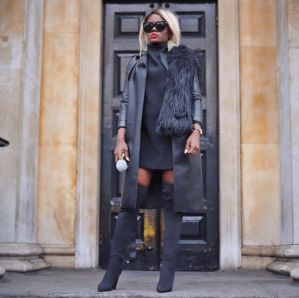 Breeny-Lee-Turtleneck-Dress-Over-the-Knee-Boots-Coat-Spring-Fashion-OnGiselleAve